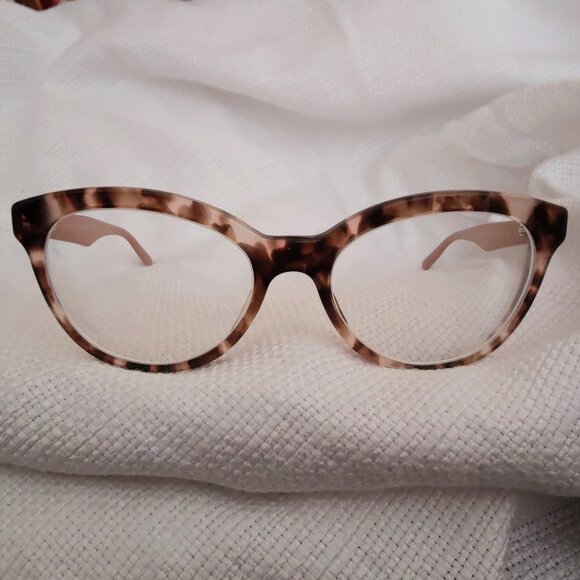 Prada VPR 11R Eyeglasses Tortoise Pink Cat Eye - Picture 1 of 6